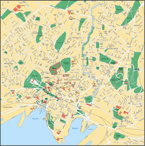 карта  Осло